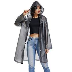 UNIQUEBELLA Regenmantel Eva Travel Transparent Regenponcho Regen Zubehör für Damen und Herren Regenbekleidung Regencape Regenjacke Wasserdicht für Wandern Radfahren Camping und Reisen von UNIQUEBELLA