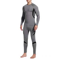 UNIQUEBELLA Thermo Unterwäsche Set, Funktionswäsche Herren Skiunterwäsche Winter Suit Ski Thermo-Unterwäsche Thermowäsche Unterhemd + Unterhose von UNIQUEBELLA