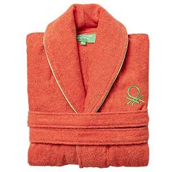 UNITED COLORS OF BENETTON. Unisex Bathrobe L/XL 360GSM 100% Cotton RED Rainbow BE Bademäntel, Rot von UNITED COLORS OF BENETTON.