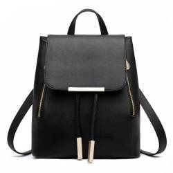 UNITTO Mini Rucksack Damen Klein Leder, PU Handtaschen Rucksack Frauen Rucksack Geldbeutel Damen Umhängetaschen Schule Büchertasche für Alle Anlässe,Schwarz von UNITTO