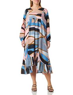 UNMADE Copenhagen Damen Limonum Dress, Print Blue/Rose/Brown/Black, XL EU von UNMADE Copenhagen