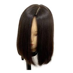 Haarperücke Haarersatz Perücken Spitzen vordere Perücken mittelschwerer synthetischer Perücken Faser Haarsynthetische transparente Spitze Perücken für Frauen (Color : A, Size : 16inch) von UNNS