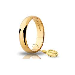 Unoaerre Ehering aus Gold, breit, 4 g, glänzend 40afn6, Breite des Bandes 4,30 mm, Unisex, Gelbgold, 12, Goldfarben von UNOAERRE