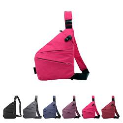 UNQLUX 2023 neue Persönliche Flex Tasche, Mode Anti-Dieb Slim Sling Bag, Verstellbare Umhängetasche, Seite Crossbody Rucksack für Outdoor, rosarot, Right von UNQLUX