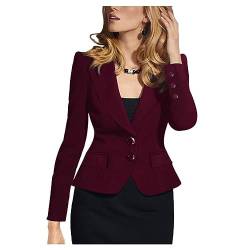 Damen Blazer Slim Taille Business Blazer Geschnittene Reversanzug -Anzug Jacke Solid Einfache von UNeedVog