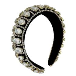 Frauen Weihnachten Stirnbänder Strass Haarbänder Wide-Brim Sponge Headband von UNeedVog