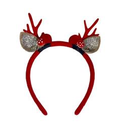 Frauen Weihnachten Stirnbänder Süße Antlerhaarband Red Velvet 3d Weihnachten Kopfbedeckungen von UNeedVog