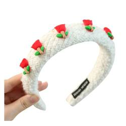 Frauen Weihnachten Stirnbänder Süßes Weißes Haarbänder Cartoon Santa Claus Snowman Deer Stirnband von UNeedVog