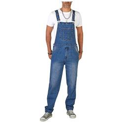 UNeedVog Herren -lätzchen -overalls Cargo Arbeit Jeans Mehrere Taschen Denim Pant Casual Overalls von UNeedVog