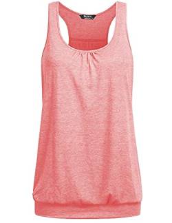 UNibelle Yoga Tanktops Damen Sport Oberteil Shirt Top Ärmellos Racerback Fitness Tanktop Training, Rosa, XXXL von UNibelle