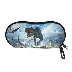 UOIMAG Brillenetui für Sonnenbrillen, weich, tragbar, Dino Print, Einheitsgröße von UOIMAG