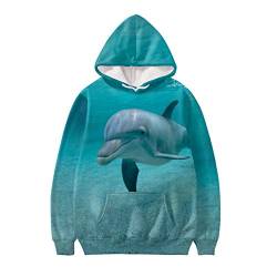 UOIMAG Damen Hoodie Sweatshirt mit Tasche Langarm Pullover T-Shirt Tops Tuniken für Sport, Delfin, XX-Large von UOIMAG