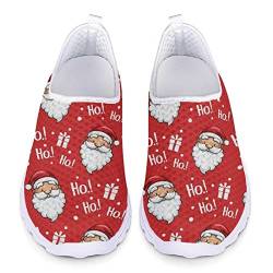 UOIMAG Santa Slio On Schuhe Weihnachten Walking Schuhe für Frauen Männer Rot Ho Ho Ho Xmas Wasser Schuhe Lightweight Casual Schuhe, EU42 von UOIMAG
