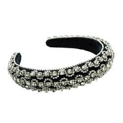 Breites Vintage-Stirnband Für Damen, Schmuck – Barock, Glänzende Strasssteine, Haarreifen, Bankett, Abschlussball, Neuheit, Trend-Kopfbedeckung, Charme, Luxus-Palast-Kopfschmuck, Mädchen-Haarkron von UOMSKTY