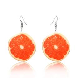 Cartoon-Acryl-Grapefruit-Ohrhänger Für Damen – Kreativer Obst-Anhänger, Ohrhänger, Strandurlaub-Schmuck, Charm, Schicker Ohrbügel, Neuheitsaccessoires, Modisches Geschenk Für Frauen, Wie Abgeb von UOMSKTY