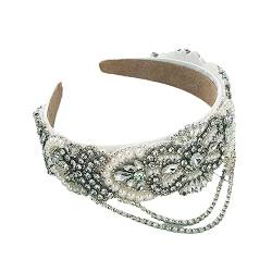 Damen-Haarreifen Mit Übertriebenen Strasssteinen – Modischer Charme, Mädchen-Stirnband, Luxuriöser Vintage-Stil, Breite Kopfbedeckung, Accessoires Für Damen, Neuheit, Trend, Haarkrone, Schmuck, von UOMSKTY