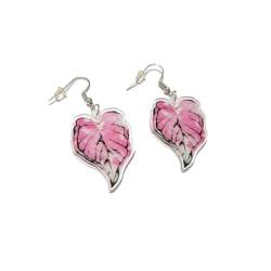 Elegante Rosa Acryl-Blätter-Ohrhänger Für Damen - Sommer-Strandurlaub-Pflanzen-Anhänger-Ohrring, Schmuck, Charm-Chic, Geburtstagsparty-Ohrhänger, Modeaccessoires, Geschenk, Wie Abgebildet von UOMSKTY