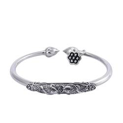 Mann Frauen Vintage Lotus Pod Anhänger Armreif - Statement Verstellbares S925-Armband Antike Ethnische Lucky Koi Geprägte Armbänder, Charm Schicker Schmucktrend Accessoires Geschenke, Verstellbar von UOMSKTY