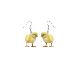 Niedliche Küken-Anhänger-Ohrringe Für Damen - Modischer Gelber Huhn-Ohrhänger Aus Acryl Mit Tiermotiv, Kreativer Neuheitsschmuck, Schicker, Langer Anhänger, Accessoires Für Mädchen, Geschenke, von UOMSKTY