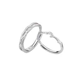 Passende Ringe Für Paare Für Damen Und Herren – Modischer Offener Ring Mit Dschungelzweigen, Verstellbare Eheringe, Charme Exquisiter Ewigkeitsversprechen-Ring, Schmuck, Accessoires, Geschenk, Ein von UOMSKTY