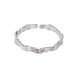 Verstellbarer Damen-Armreif-Schmuck - Minimalistisch, Unregelmäßige Geometrische Streifen, Geflochtenes Armband, Zarte Manschettenarmbänder, Damen-Trend-Charm, Schicke Urlaubsaccessoires, Mädchen von UOMSKTY