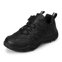 UOVO Sneaker Jungen Unisex Kinder Schwarze Schulschuhe Atmungsaktive Freizeitschuhe Gr.37 von UOVO