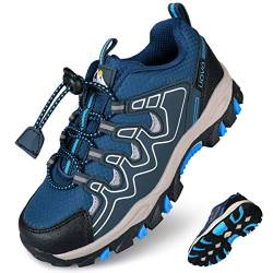 UOVO Turnschuhe Jungen Wanderschuhe Sneakers Kinder Trekking Schuhe Outdoor Sportschuhe Laufschuhe Blau 38 von UOVO