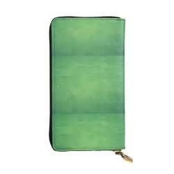 Green Dream Lawn Unisex-Geldbörse aus Leder mit Reißverschluss, Kosmetiktasche für Party, Reisen, Urlaub, Geschenke, Schwarz , Einheitsgröße von UPIKIT