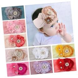 UPKOCH 3 Stk Haarschmuck Für Babys -stirnbänder Für Mädchen -haargummis Haarband Turban Stirnband Strümpfe Stirnbänder Elastisches Stirnband Perle Seite Brennen von UPKOCH