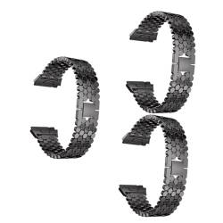UPKOCH 3St Uhren Smartwatch-Bänder Edelstahluhr Edelstahlband Bands Smartwatch für Frauen reloj inteligente Armband Fischschuppenmuster Anschauen Metall Gurt Fräulein von UPKOCH