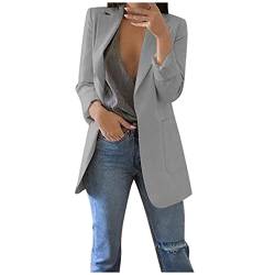 UPOI Cardigan Blazer Damen Elegant Einfarbig Damenblazer Frühjahr Herbst Kurzblazer Übergangsjacke Steppmantel Wintermantel Freizeit Büro Jacke Kurz Mantel Outwear Damenjacke für Office Business von UPOI