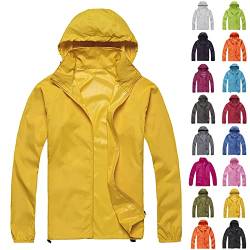 UPOI Damen-Jacken Ultraleichte Regenfeste Windbreaker-Jacke Atmungsaktiv Wasserdicht Winddicht für Damen und Herren Sweatjacke von UPOI