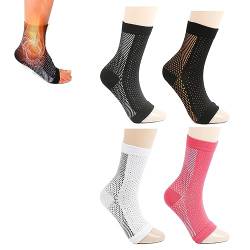 UPOI Orthopädische Kompressionssocken, Fußkompressions-Knöchelstütze Outdoor-Sport-Neuropathische Nano-Socken, Knöchelbandage für Damen Herren von UPOI