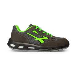 U-Power Red Lion Point, Unisex-Sicherheitsschuhe, leichte, flexible, pannensichere Lederturnschuhe, mit Infinergy-Einsatz, mit Aluminium-Zehenkappen - Grey & Green 36 von U Power