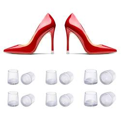 URAQT Absatzschoner High Heels, 6 Paar Stöckelschuh Absatzschoner Schutz S/M/L, High Heel Protectors für Rennen, Hochzeiten, Formelle Anlässe und Wedding von URAQT