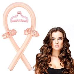 URAQT Heatless Hair Curler, No Heat Silk Curling Ribbon, Hair Lockenstab Hair Rollers für DIY-Styling, Curling Rod Stirnband mit Haarnadel für Langes Haar, Geschenk für Mädchen und Frauen von URAQT