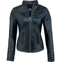 URBAN 5884 Damen Angelina Lederjacke, Jacke Aus Echtem Lammfell, Kurz Und Enganliegend, Glattes Weiches Leder, Schwarz, M EU von URBAN 5884