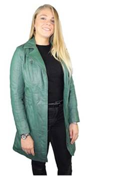 URBAN 5884 Damen Ur1327 Frauen Lederjacke Elegante Jacke aus weichem Lammfell f r Damen Langes Modell, Grün, 6XL EU von URBAN 5884