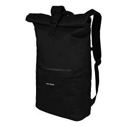 URBAN ZWEIRAD - Rollrucksack - für Damen & Herren aus PET-Flaschen - Rolltop für Freizeit, Uni & Schule etc. - Wasserabweisender Rolltop Rucksack (schwarz) von URBAN ZWEIRAD