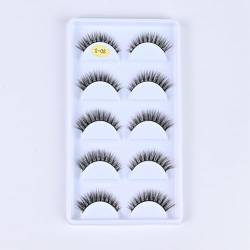 5 paare 3D Falsche Wimpern, natural fake lashes Wiederverwendbare Künstliche Fake Curly Lashes False Eyelashes Künstliche Wimpern Extensions Cat-Eye Künstliche Wimpern DIY Wimpern Extensions von URFEDA