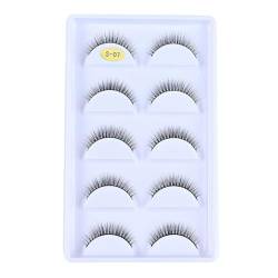 5 paare 3D Falsche Wimpern, natural fake lashes Wiederverwendbare Künstliche Fake Curly Lashes False Eyelashes Künstliche Wimpern Extensions Cat-Eye Künstliche Wimpern DIY Wimpern Extensions von URFEDA