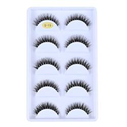 5 paare 3D Falsche Wimpern fake lashes Wiederverwendbare Künstliche Fake Curly Lashes False Eyelashes Natürliche Künstliche Wimpern Extensions Cat-Eye Künstliche Wimpern DIY Wimpern Extensions von URFEDA