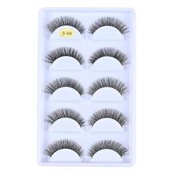 5paare 3D Falsche Wimpern natural fake lashes 3D Wimpern Wiederverwendbare lange handgemachte künstliche Wimpern Natürliche Künstliche Wimpern Extensions Cat-Eye Künstliche Wimpern DIY Wimpern von URFEDA