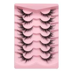 7 paare 3D Falsche Wimpern, natural fake lashes 3D Wimpern Wiederverwendbare lange handgemachte künstliche Wimpern Natürliche Künstliche Wimpern Extensions Set Cat-Eye Künstliche Wimpern von URFEDA