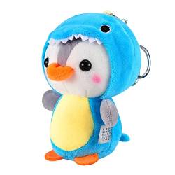 Hübscher Pinguin-Anhänger, Schlüsselanhänger, Mini-Pinguin-Schlüsselanhänger, Plüsch, Pinguin, niedlich, kleiner Pinguin, Plüsch, zum Aufhängen, für Schlüsselanhänger, Handtaschen, Ornamente, blau von URFEDA