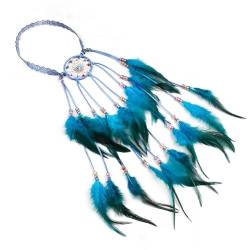 URFEDA Haarband mit Federn Indianisch Bohemian Haarschmuck,Boho Feder Stirnband Indische Tribal Kopfschmuck Federn Quaste Hippie Kopfschmuck Festival Kostüm Haarschmuck für Frauen und Mädchen von URFEDA