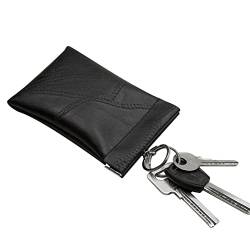 URFEDA Leder Schlüsseletui Auto Schlüsseltasche Multifunktionale Mini Münztasche Retro Retro Kuhhaut Schlüsselanhänger Tragbares Schlüsselringetui Auto Schlüssel Anhänger Geldbörse Herren Damen von URFEDA