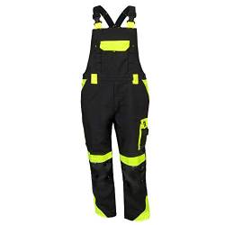 URG Arbeitshose Berufshose Bauarbeiter-Hose Bundhose Warnhose Gelb Cargo Y-LATZ (60) von URG