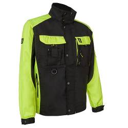 URG Arbeitsjacke Berufsjacke Bauarbeiter Schutzjacke Warnjacke Gelb Y-J (52) von URG