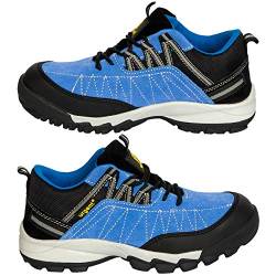 URG Arbeitsschuhe Sneaker Stahlkappe Sicherheitsschuhe Halbschuhe Wildleder Outdoor S1 (233/234) (Blau 233, 46) von URG